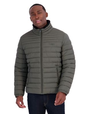 Men's Stand Collar Sherpa Mid Puffer Jacket