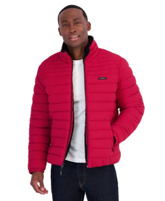 Men's Stand Collar Sherpa Mid Puffer Jacket