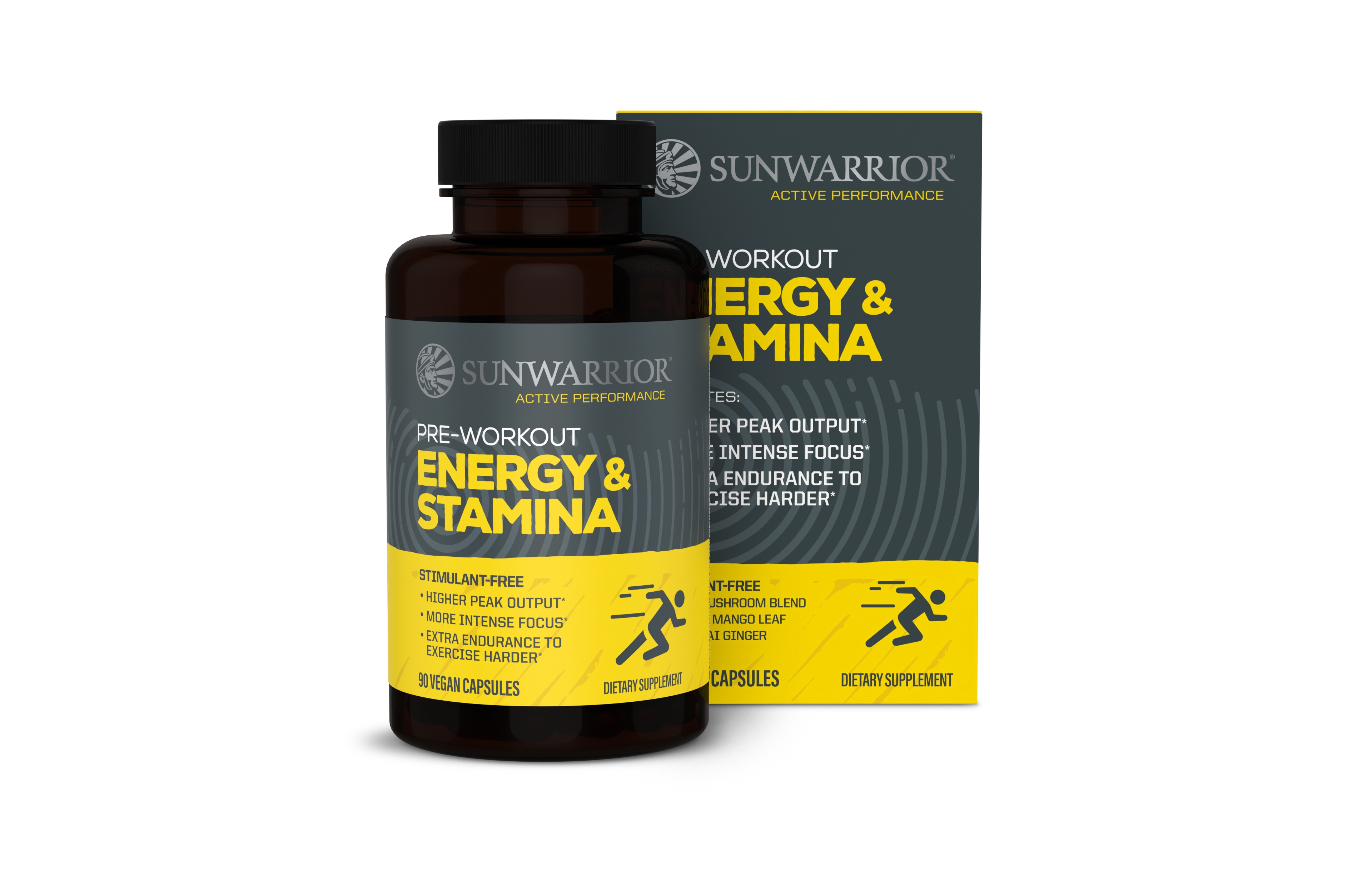 Sunwarrior Active Energy and Stamina Capsules, 90 Capsules, 30 Servings