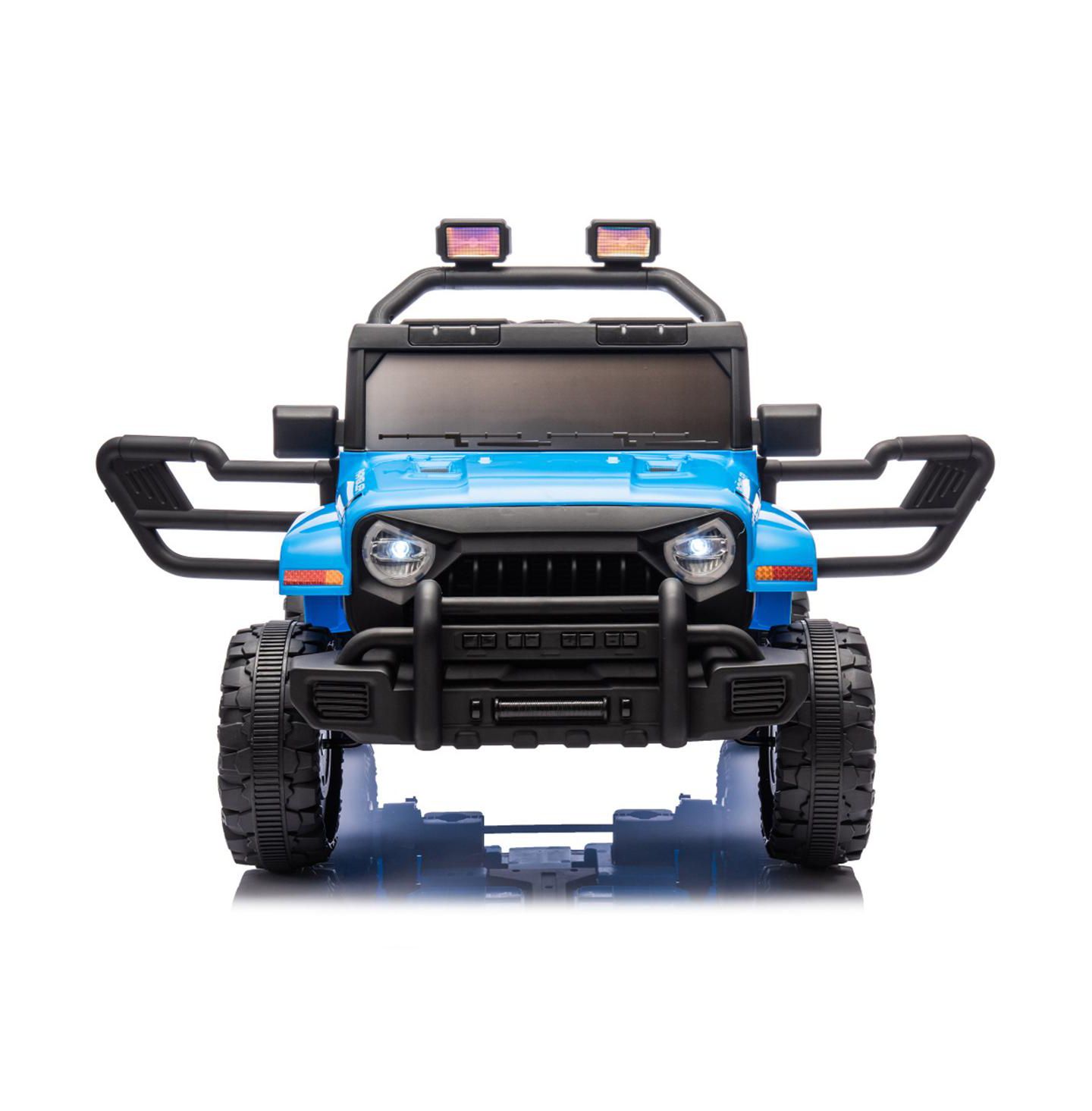 Детская игрушка YOBTOP 12V Kids Ride on Electric Car, Parent Remote Control, Dual Motor Drive, Music/Bluetooth/MP3/USB, LED Headlights for Kids Aged 2-4, цвет: Синий — фото 4