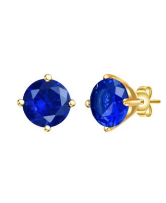 Dainty 14K Gold Plated 7MM Cubic Zirconia Mini Stud Earrings