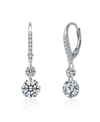 Brilliant Gold Plated CZ Statement Drop Earrings