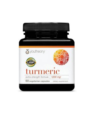 Turmeric Extra Strength 1,000 Milligram Turmeric Supplement with 10 Milligram Pepper Curcumin Joint Support 60 Vegetarian Capsules