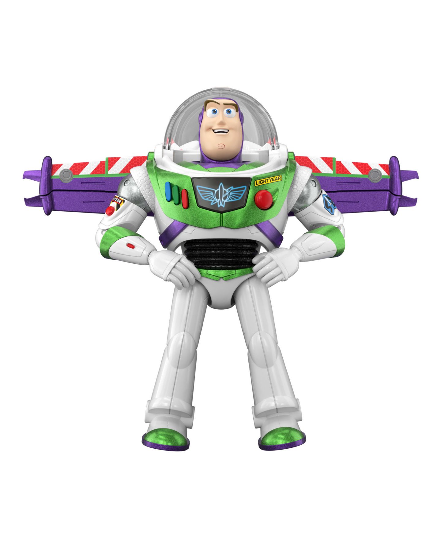 Фигурка Toy Story Buzz Lightyear Flight Mode Hi-Tech, 12 дюймов, 35+ звуков — фото 4