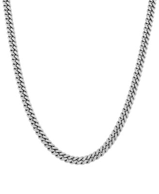 Solid Cuban Chain Necklace in Sterling Silver