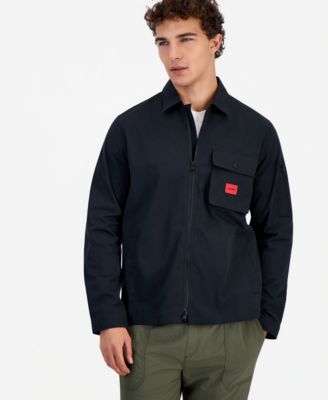 Men's Emmond Camp Collar Zip-Front Closure Shirt Jacket