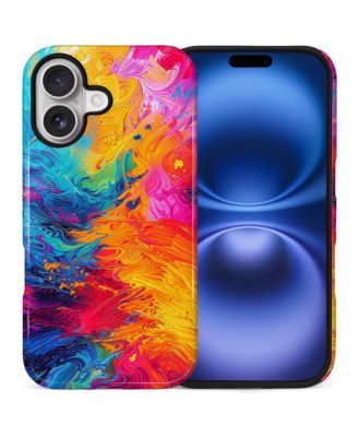 Protective Phone Case for Apple iPhone 15 Plus, Dual-Layer Protection, Pigment Waves