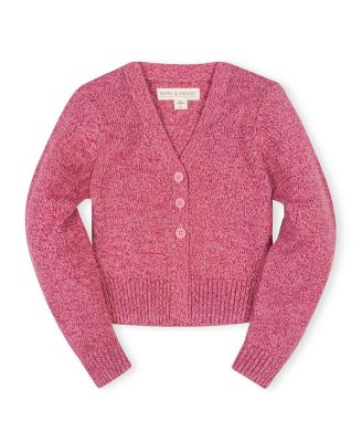 Little and Big Girls' (XXS-L) Organic V-Neck Cardigan Sweater