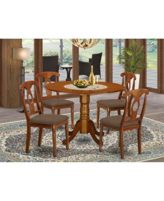 DLNA5-SBR-C 5 Pc Kitchen nook Dining set-Small Table plus 4 Dining Chairs