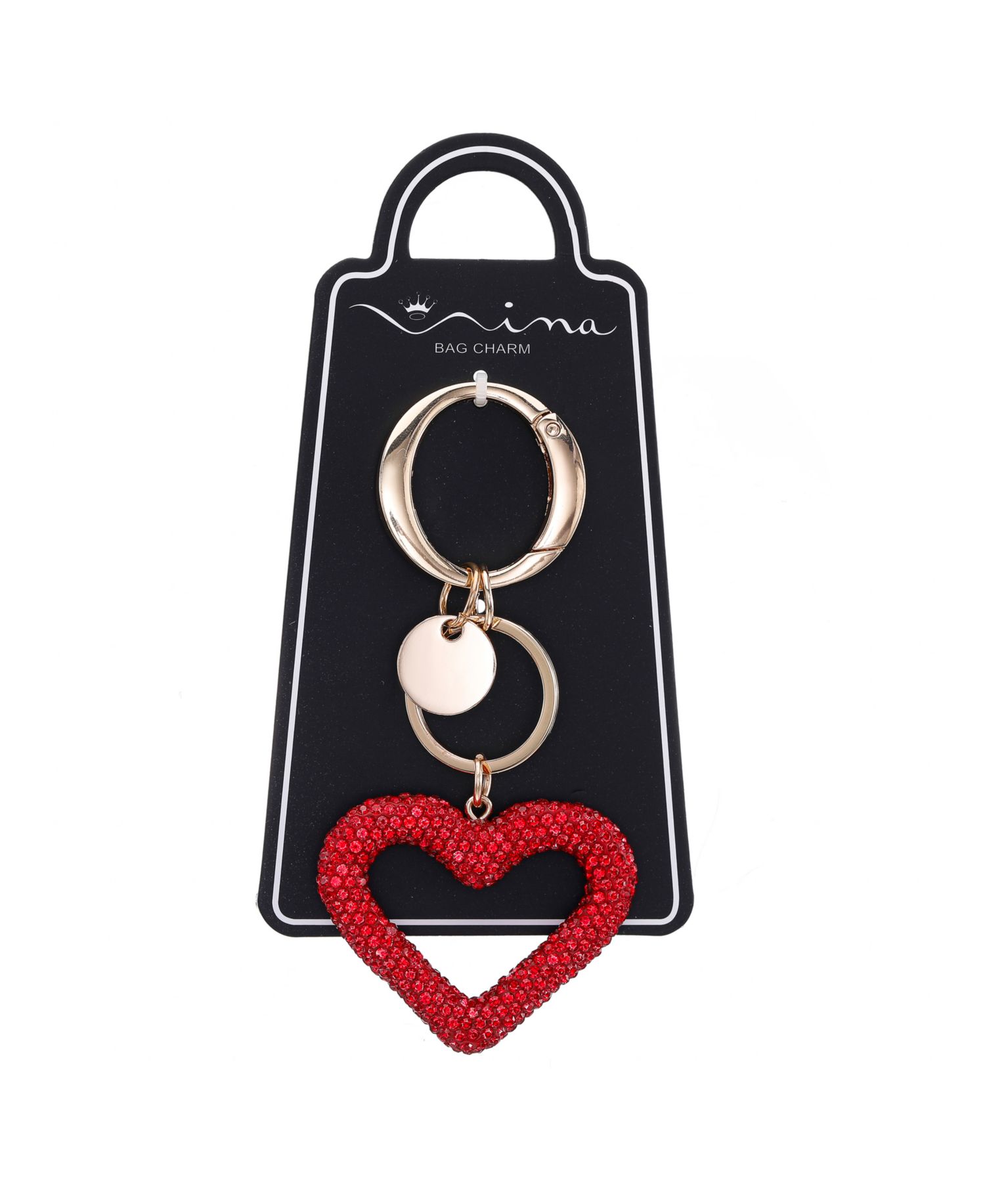 Heart Crystal Handbag Charm
