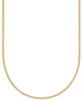 Double-Sided Cuban Link Chain 22" Necklace in 10k Yellow Gold (4mm)