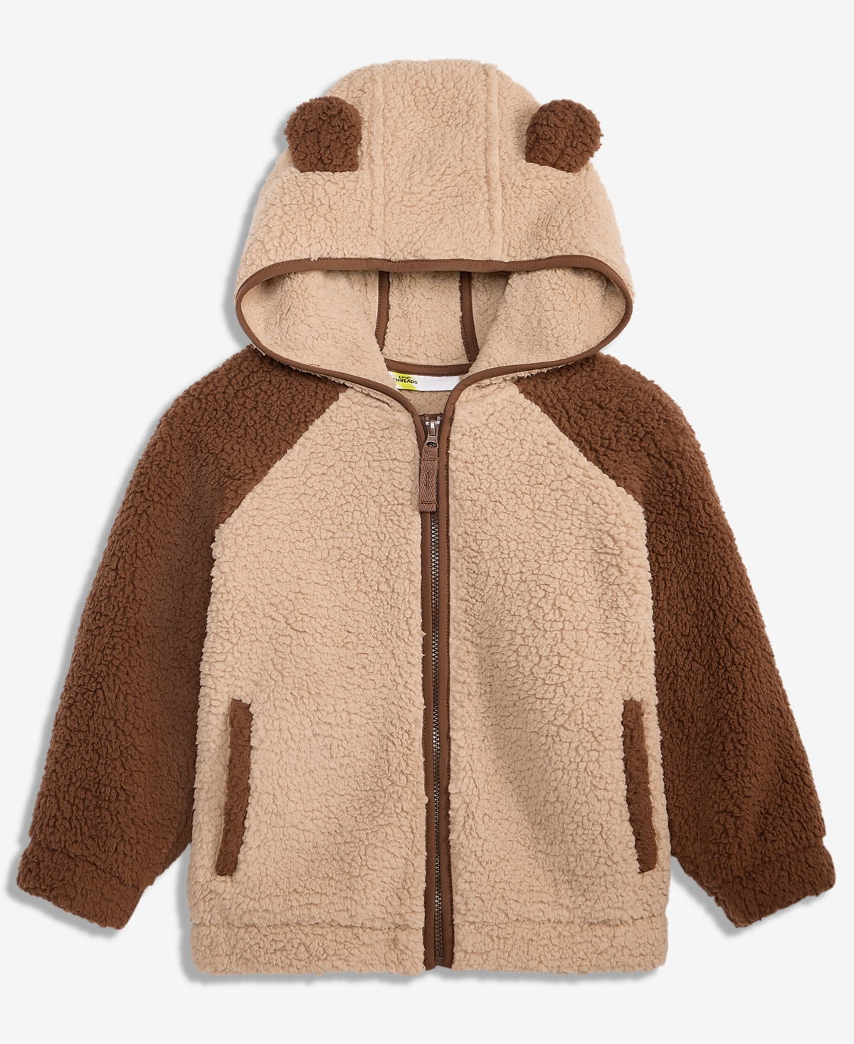 Epic Threads Kids' Baby Boys' And Toddler Boys' Bear Sherpa Jacket, Macy's Exclusive In Brown
