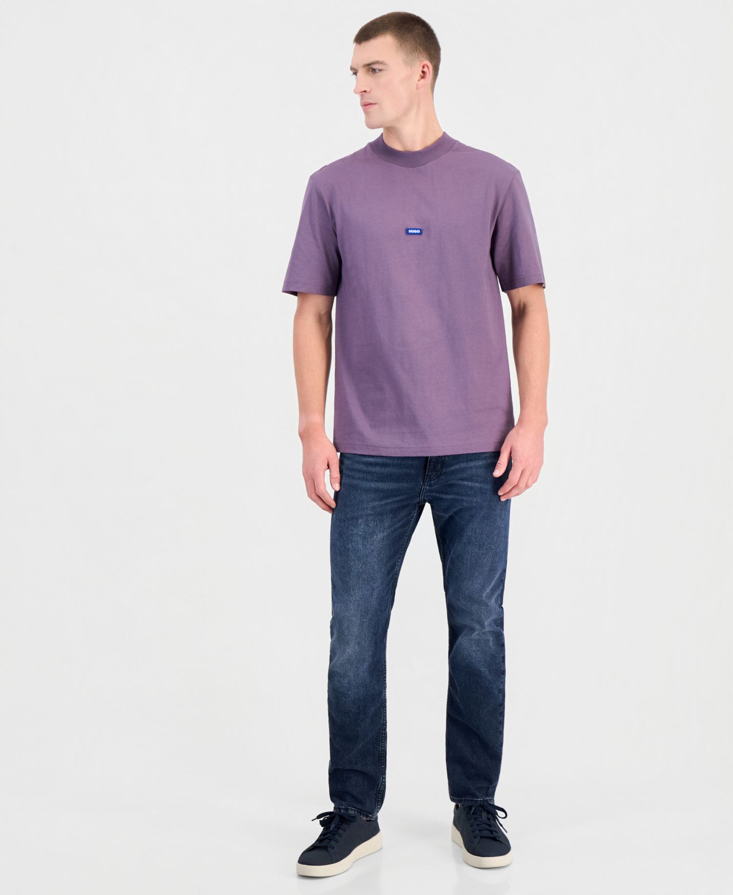 Men's Nieros Logo Badge Crewneck T-Shirt