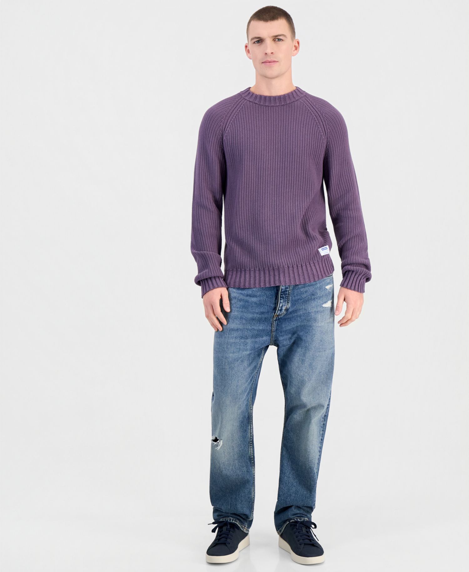Men's Sonnee Crew Neck Regular-Fit Raglan Sweater