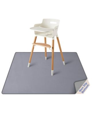 Wipeable Waterproof Anti Slip Floor Protector Mat For Highchair And Mess Cleanup