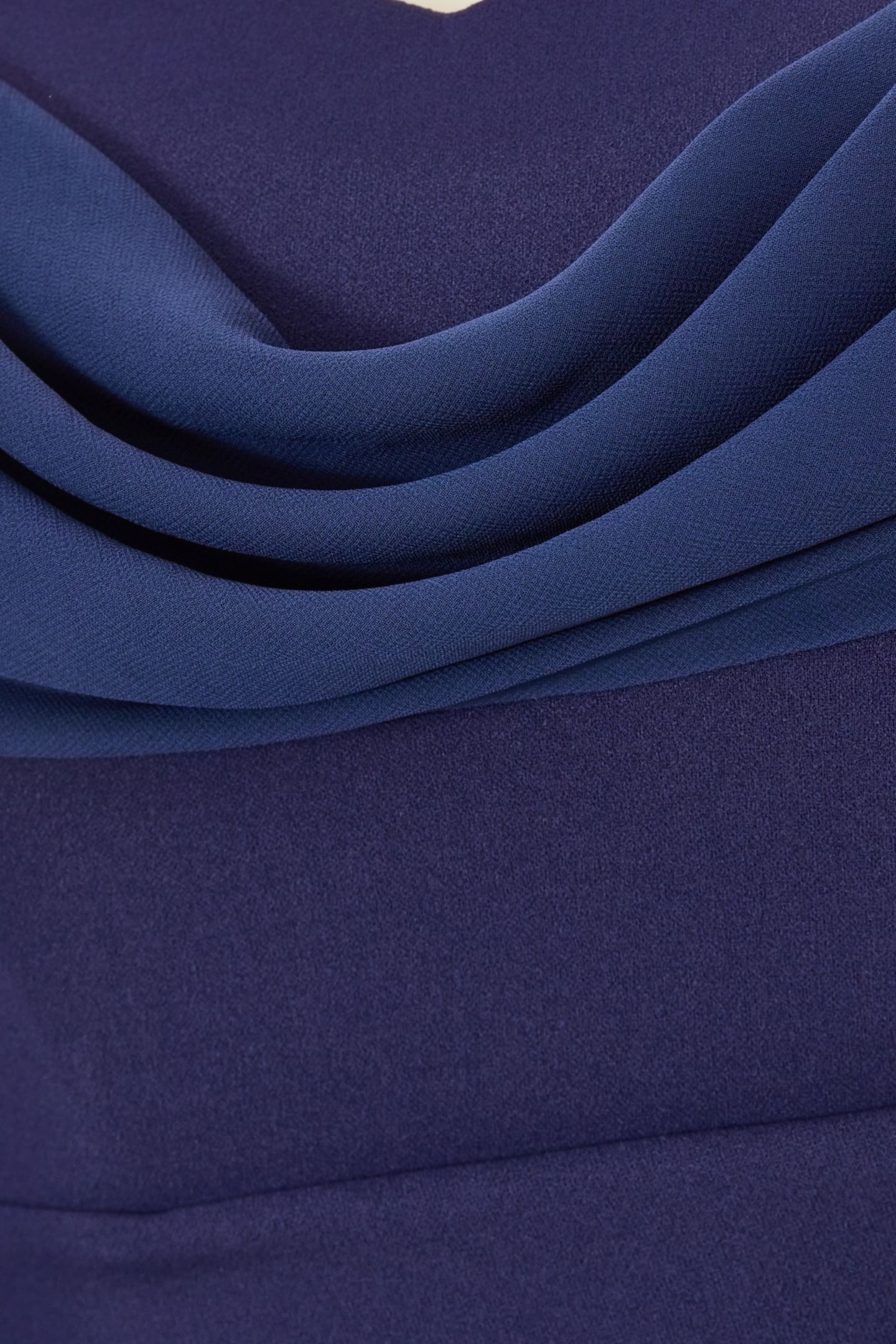 Женское платье QUIZ Chiffon Bardot Maxi, цвет: Тёмно-синий — фото 7