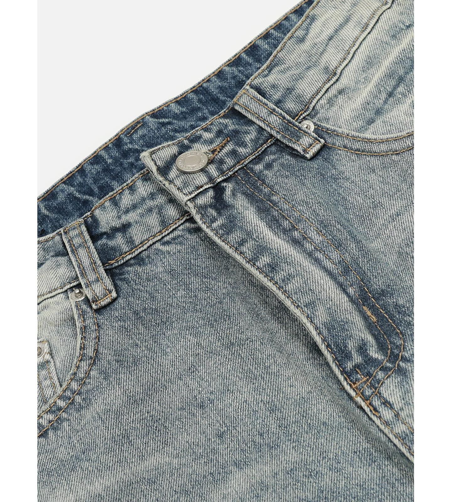 Женские джинсы AELFRIC EDEN Baggy Barrel High-Rise Wide-Leg Washed, цвет: Синий — фото 8