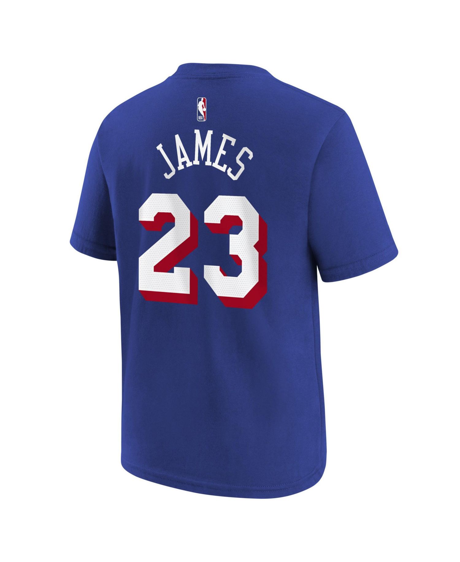Big Boys and Girls LeBron James Royal Philadelphia 76ers Icon Name & Number T-Shirt
