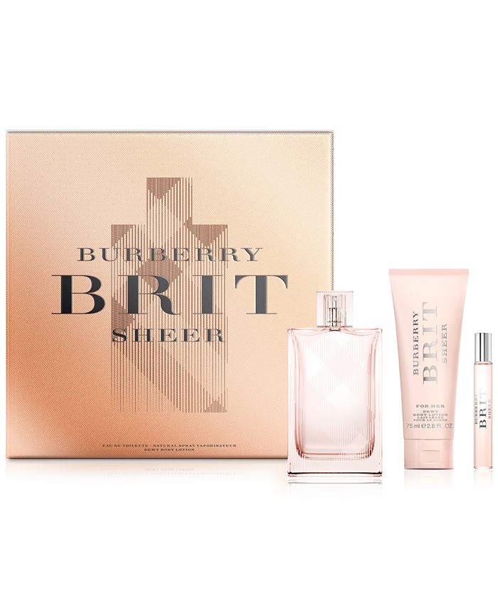 Burberry Brit Sheer 3-Pc. Eau de Toilette Holiday Gift Set & Reviews - Shop  All Brands - Beauty - Macy's