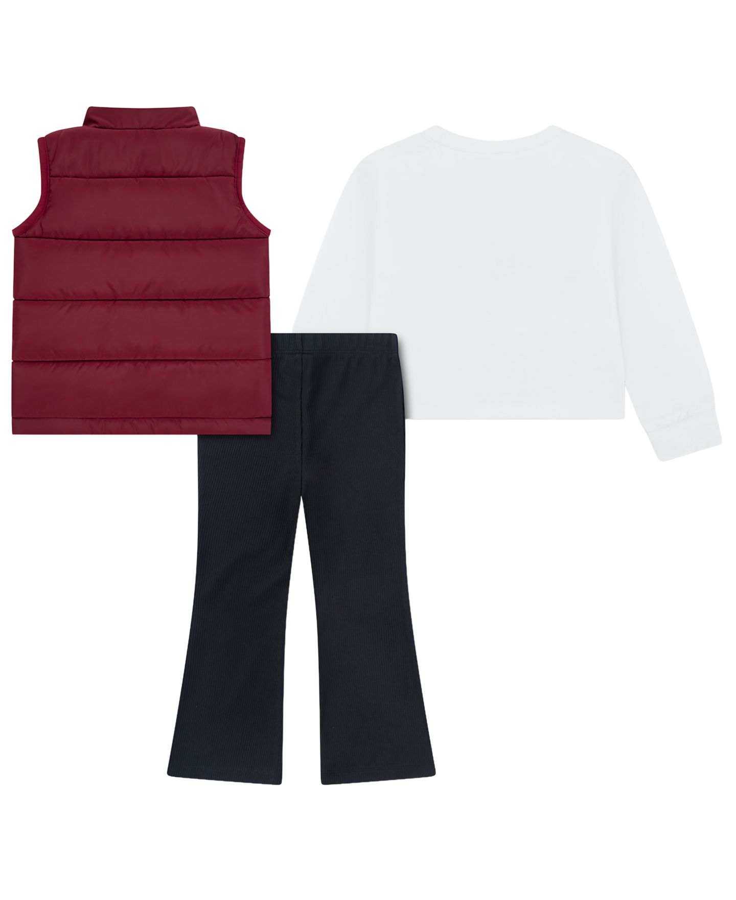 Комплекты Nike Swoosh Sparkle Vest, T-Shirt and Leggings, 3-Piece Set для девочек-малышей, цвет: Чёрный — фото 2