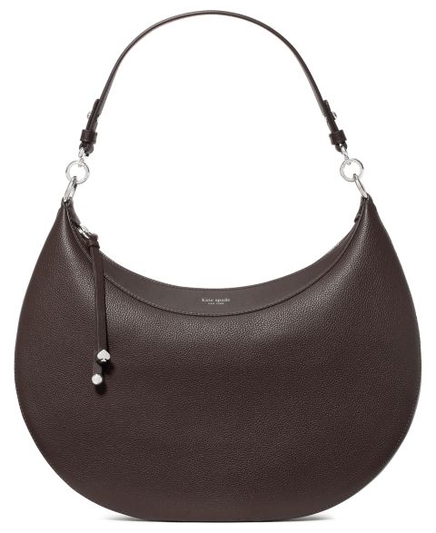 Женская сумка kate spade new york Liv Large Pebbled Leather Hobo, цвет: Hot Fudge