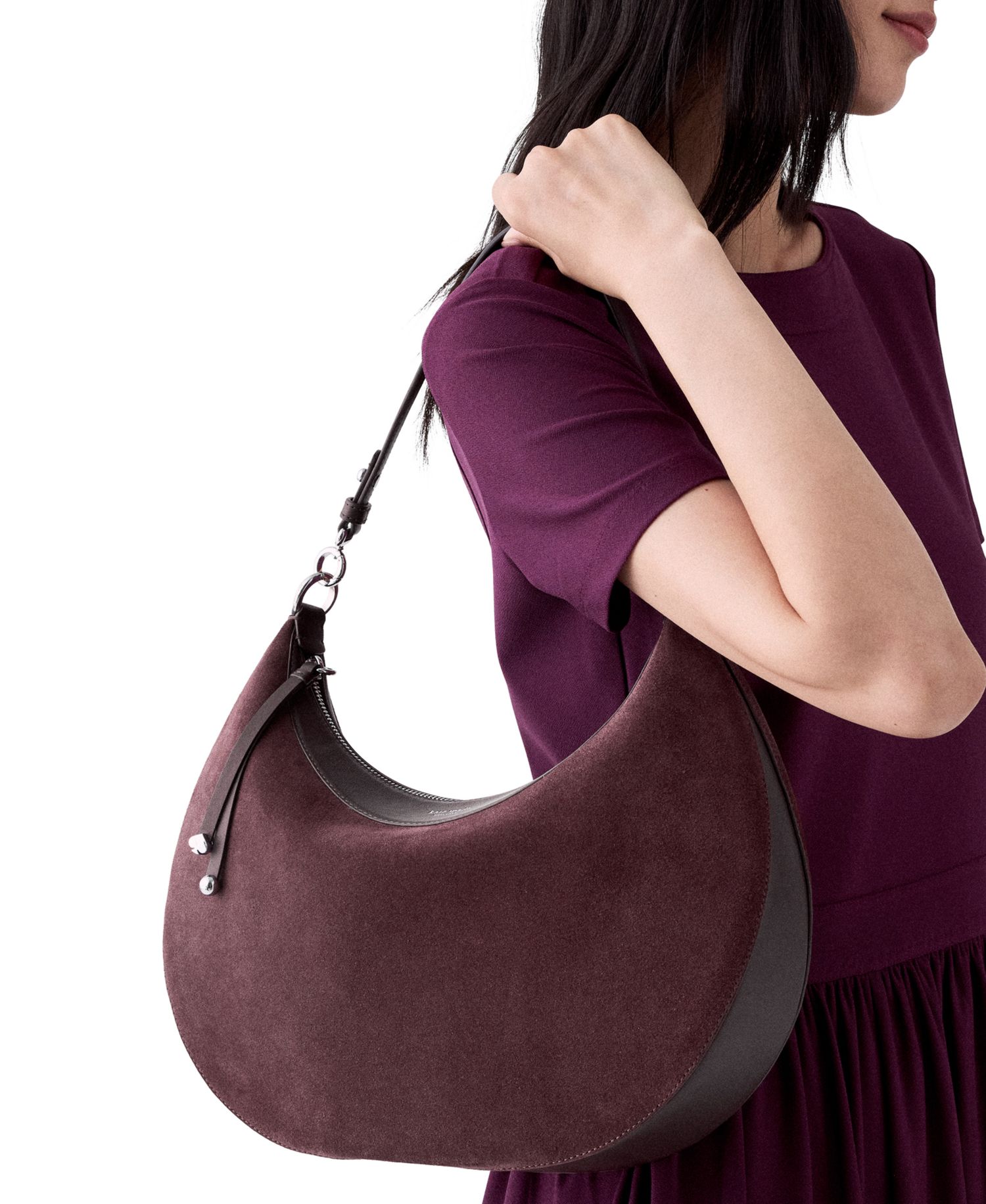 Liv Large Suede Hobo Bag