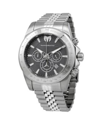 Manta TM-220141 Men's 47mm Quartz Watch - Silver Stainless Steel Bracelet