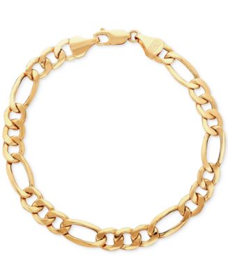 Italian Gold Men's Figaro Link Bracelet in 10k Gold - Macy's