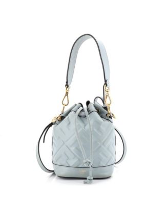 Mini Mon Tresor Bucket Bag Zucca Embossed Leather