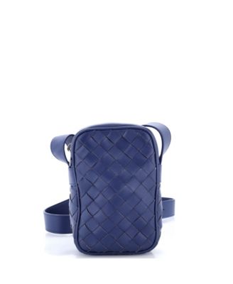 Zipped Phone Crossbody Bag Intrecciato Nappa