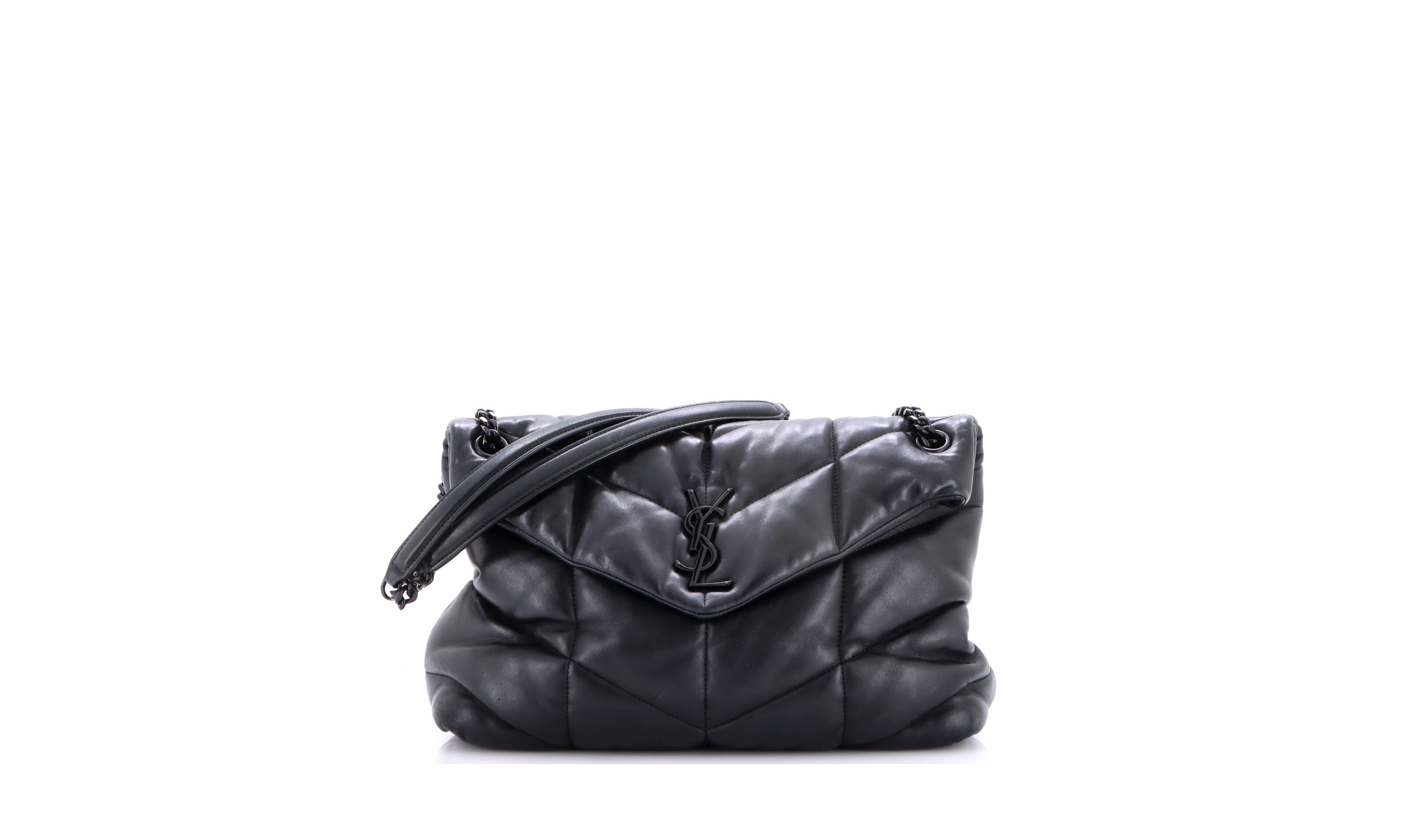 Pre-Owned Saint Laurent Medium Loulou Puffer Shoulder Bag Quilted Leather
