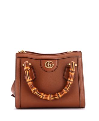 Mini Diana NM Bamboo Handle Tote Leather