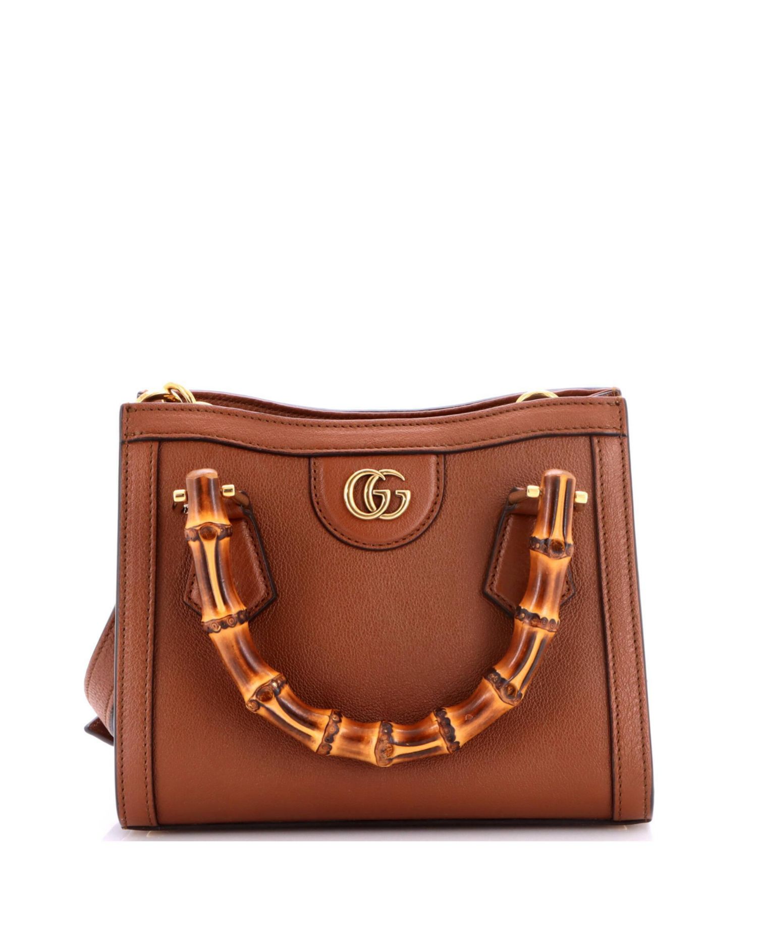 Mini Diana NM Bamboo Handle Tote Leather