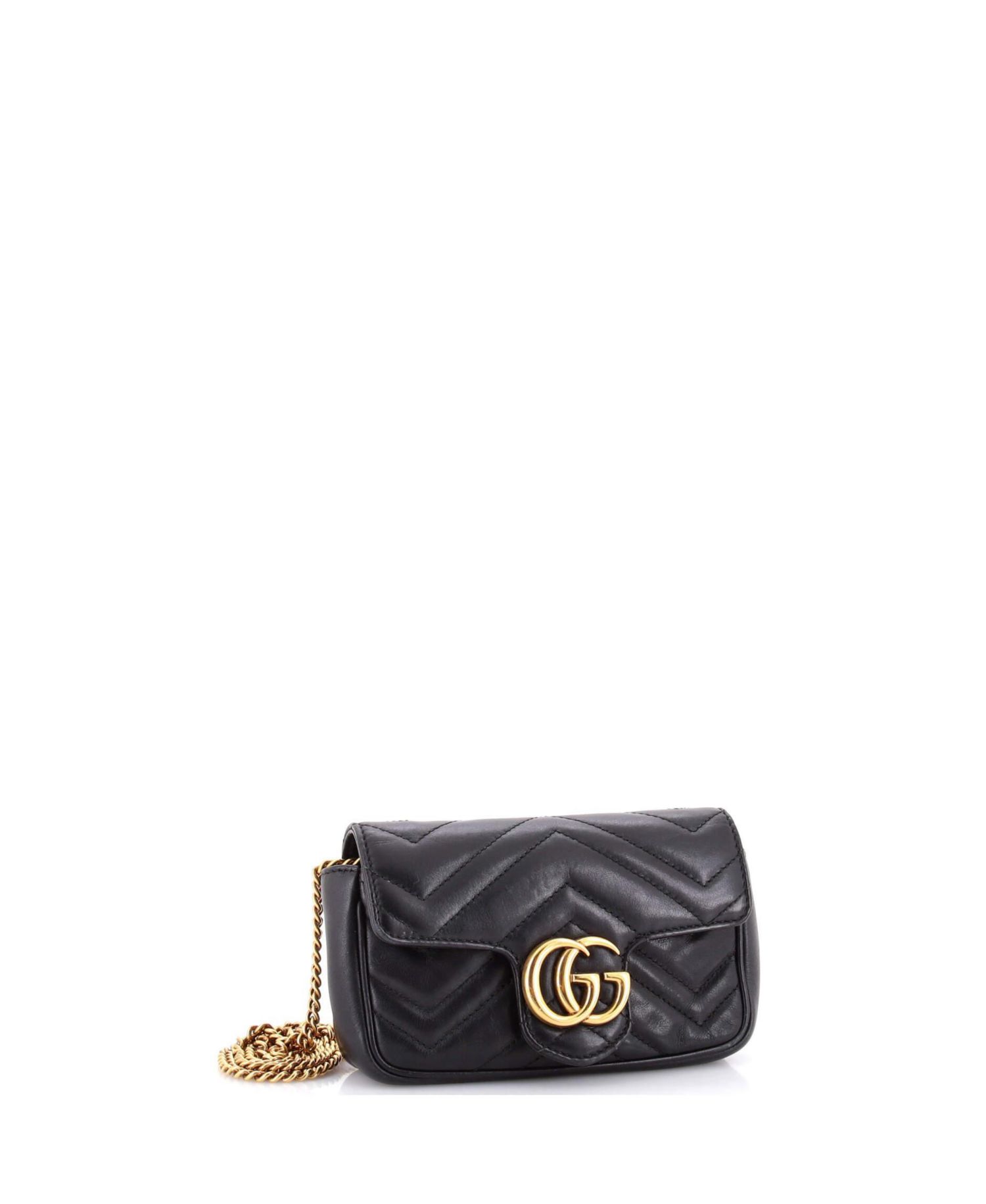 Super Mini GG Marmont Flap Bag Matelasse Leather