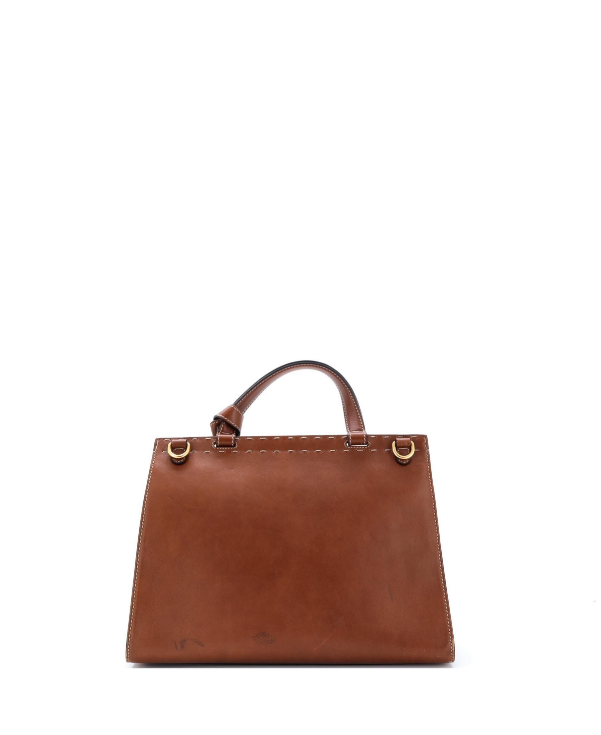 Pre-Owned Gucci Small Gg Marmont Top Handle Bag Leather