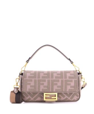 Medium Baguette NM Bag Zucca Embroidered Canvas