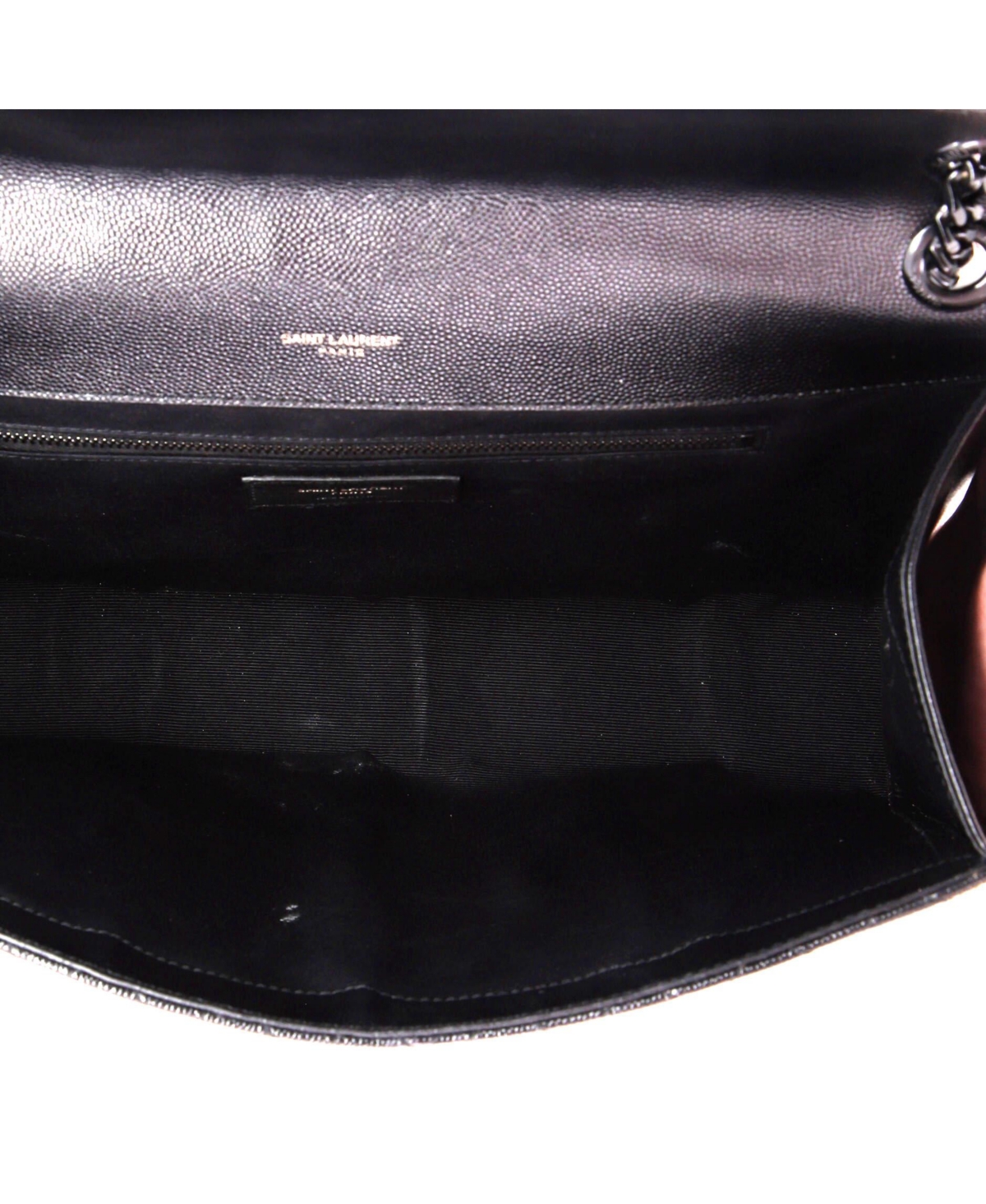 Pre-Owned Saint Laurent Large Classic Monogram Envelope Satchel Mixed Matelasse Leather