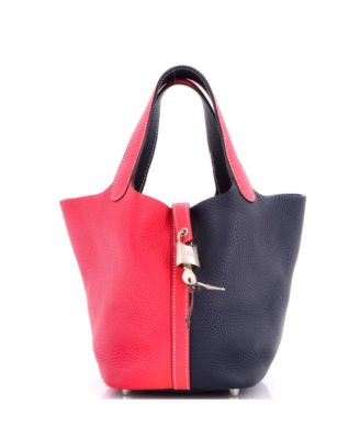 Pre-Owned Hermes PM Casaque Picotin Lock Bag Clemence