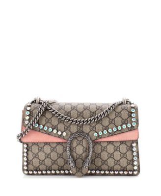 Small Dionysus Bag Crystal Embellished GG Coated Canvas