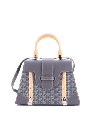 PM Saigon Top Handle Bag Coated Canvas with Leather