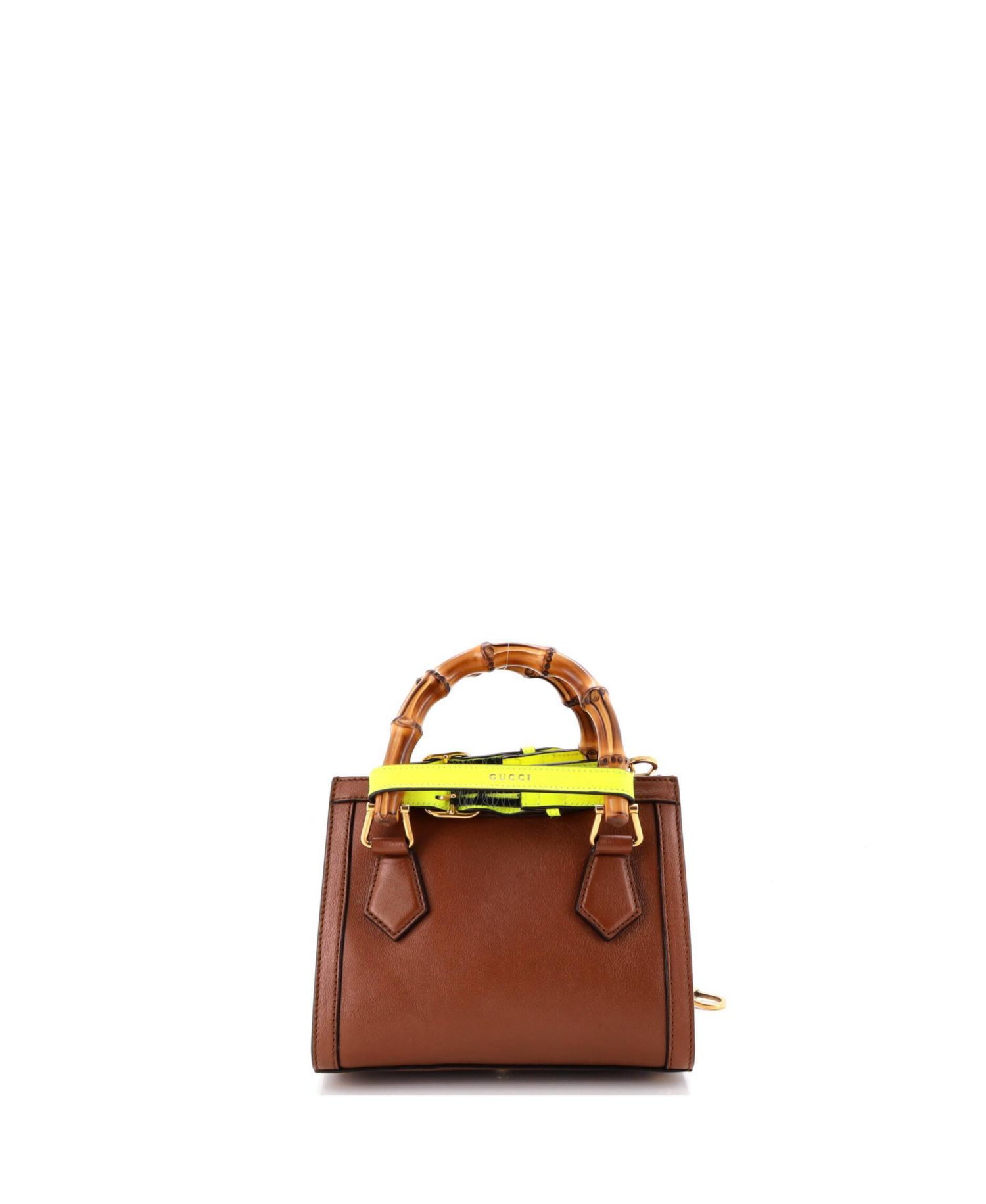 Mini Diana NM Bamboo Handle Tote Leather