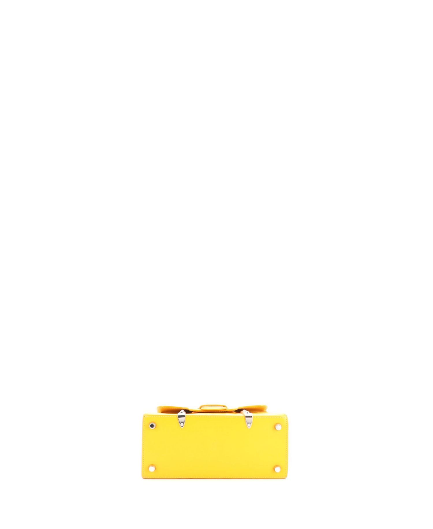 Mini Structured Saigon Top Handle Bag Coated Canvas with Leather