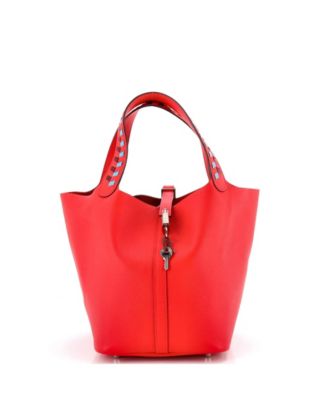 Pre-Owned Hermes MM Picotin Lock Bag Tressage Epsom