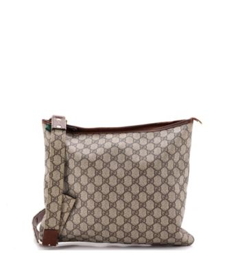 Large Web Loop Flat Messenger GG Coated Canvas