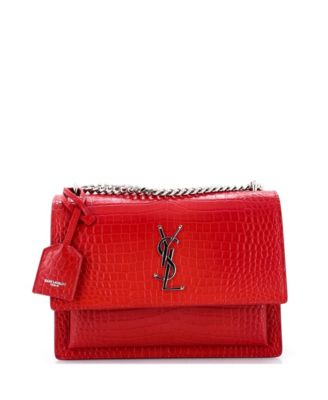 Medium Sunset Crossbody Bag Embossed Leather