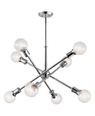 Armstrong 30" Wide Chrome Adjustable 8-Light Chandelier