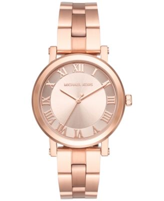 michael kors silver watch with roman numerals