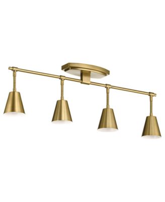 Sylvia 4-Light Brushed Natural Brass Track Fixture