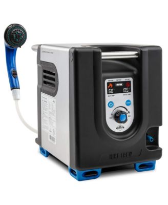 Portable Propane Water Heater and Shower Pump with Built-In Battery