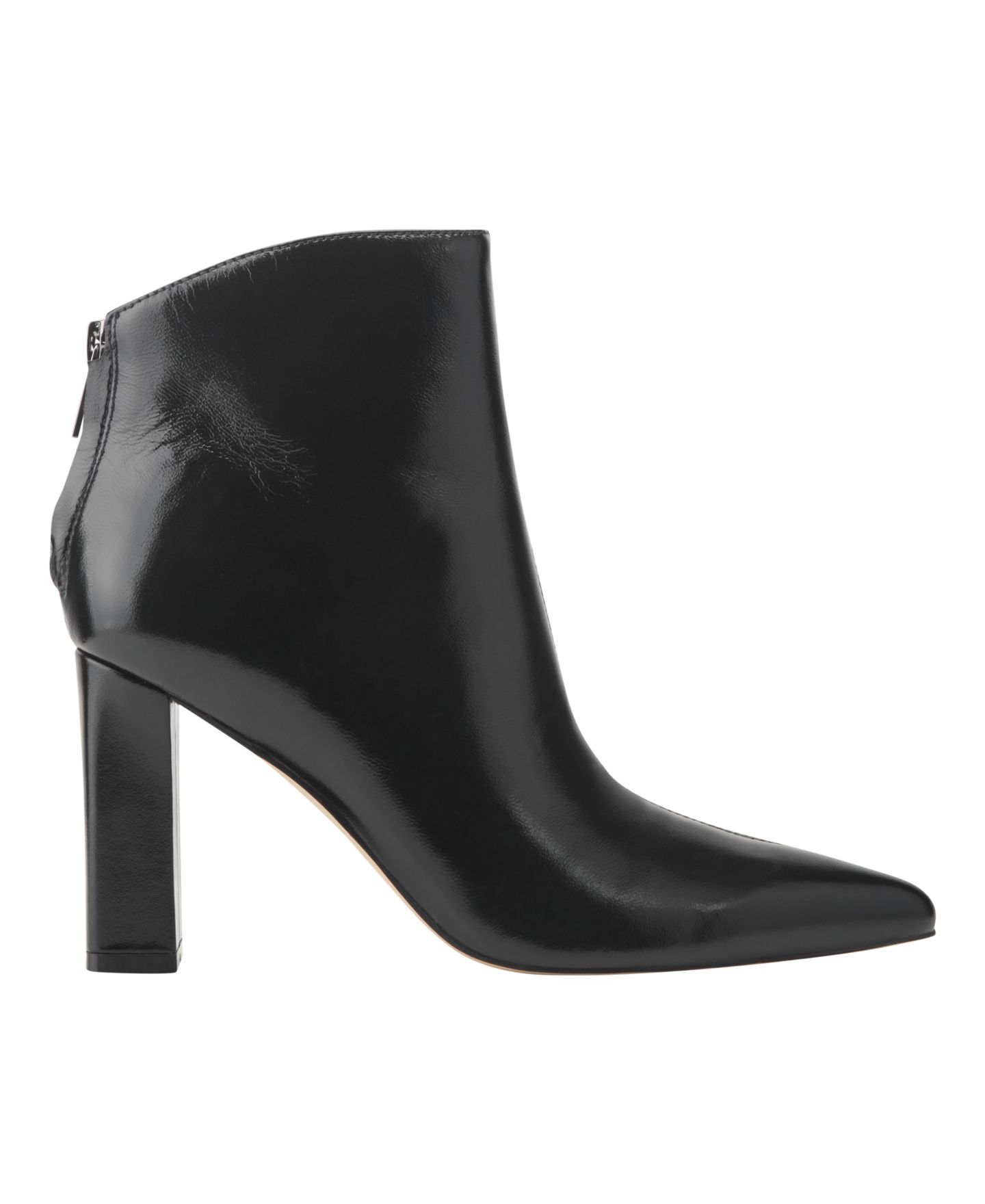 Женские ботинки Marc Fisher LTD Sydnie High Block Heel Dress Booties, цвет: Чёрный кожаный — фото 2